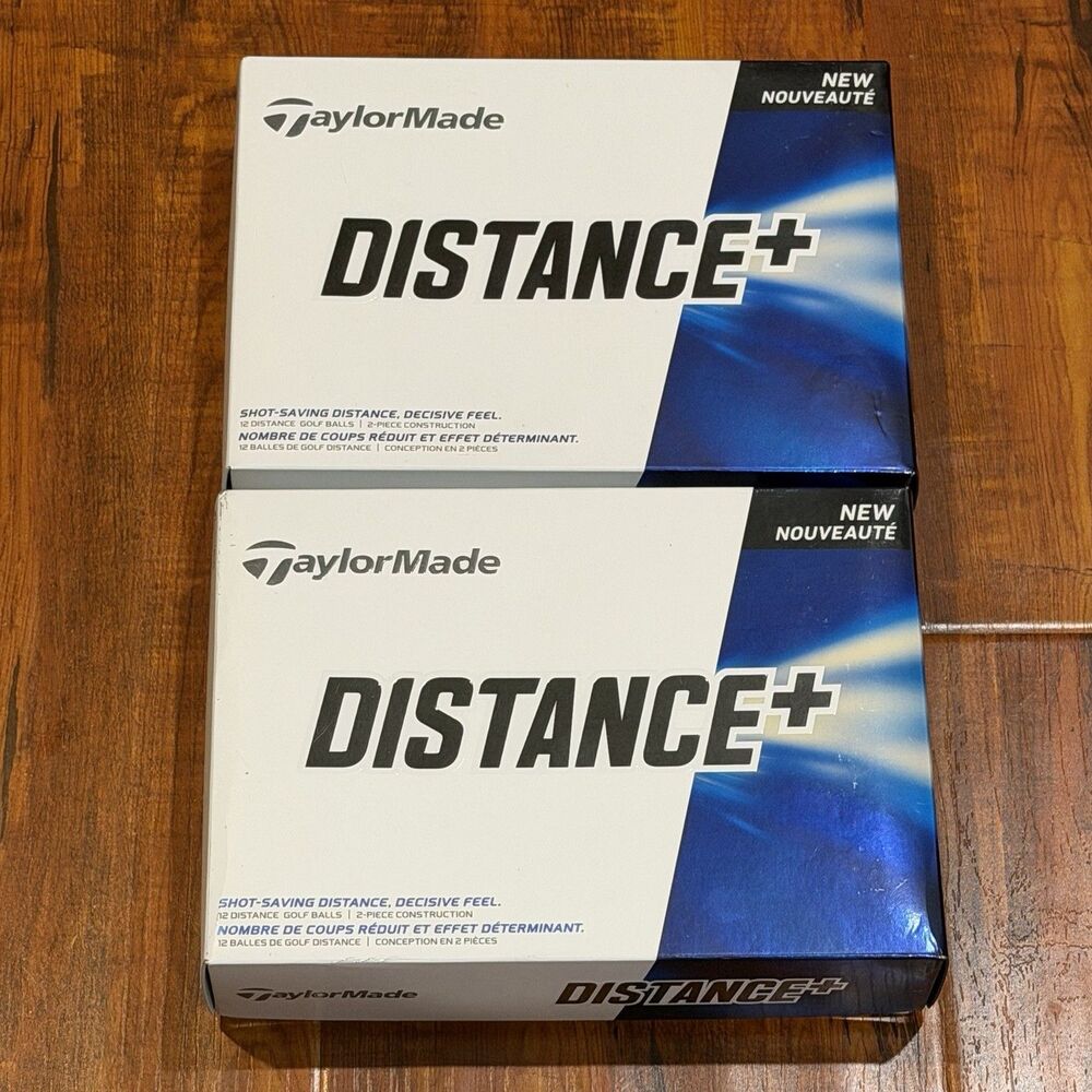 2-Dozen (24) TaylorMade Distance Plus 2014 Distance+ White Golf Balls - New!